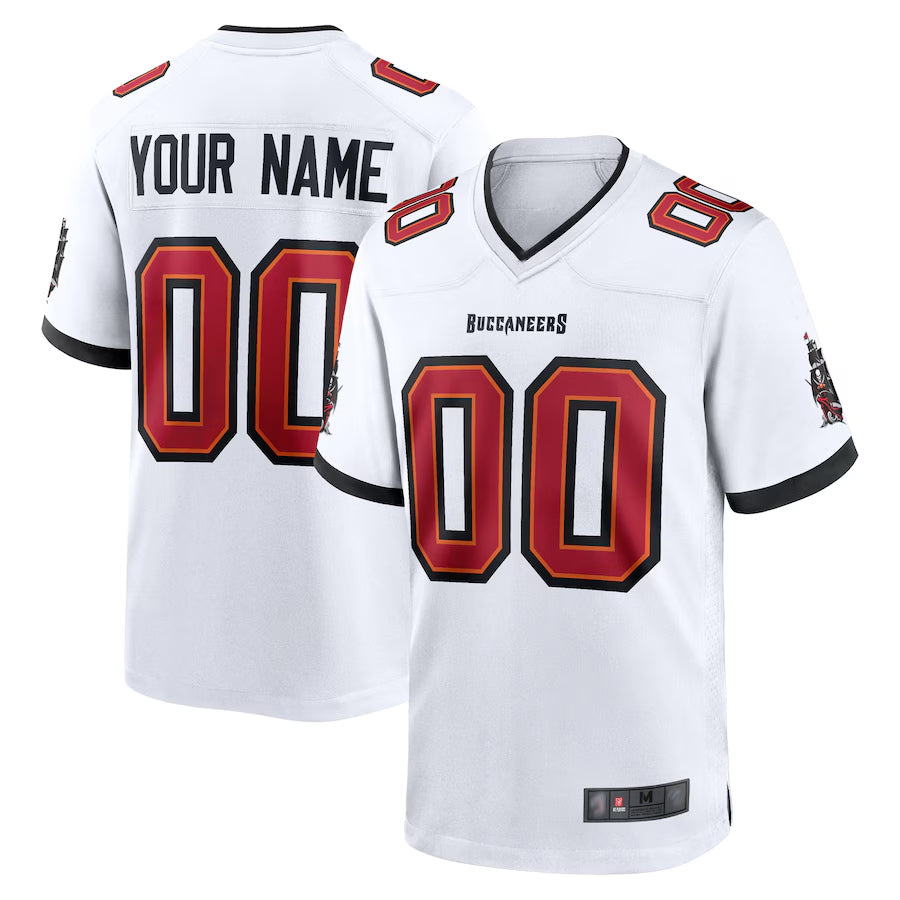 Trusc Custom TB.Buccaneers White Replica Game Stitched Jerseys