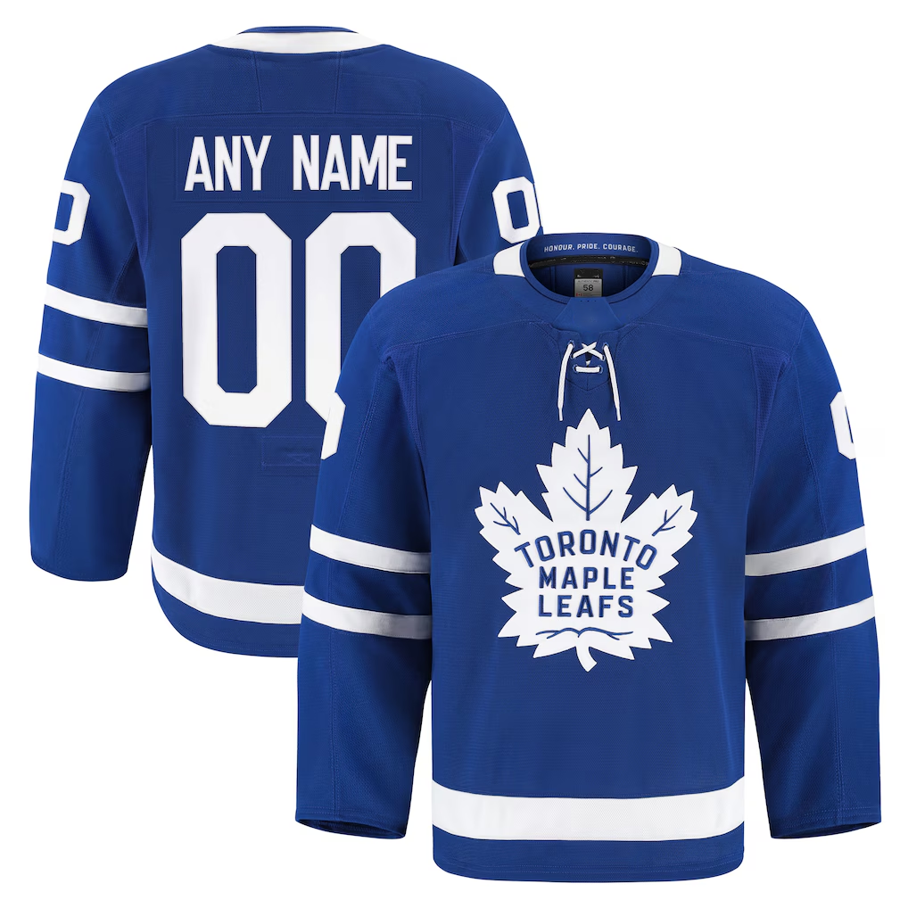 Trusc Custom T.Maple Leafs Blue Home Authentic Pro Jerseys