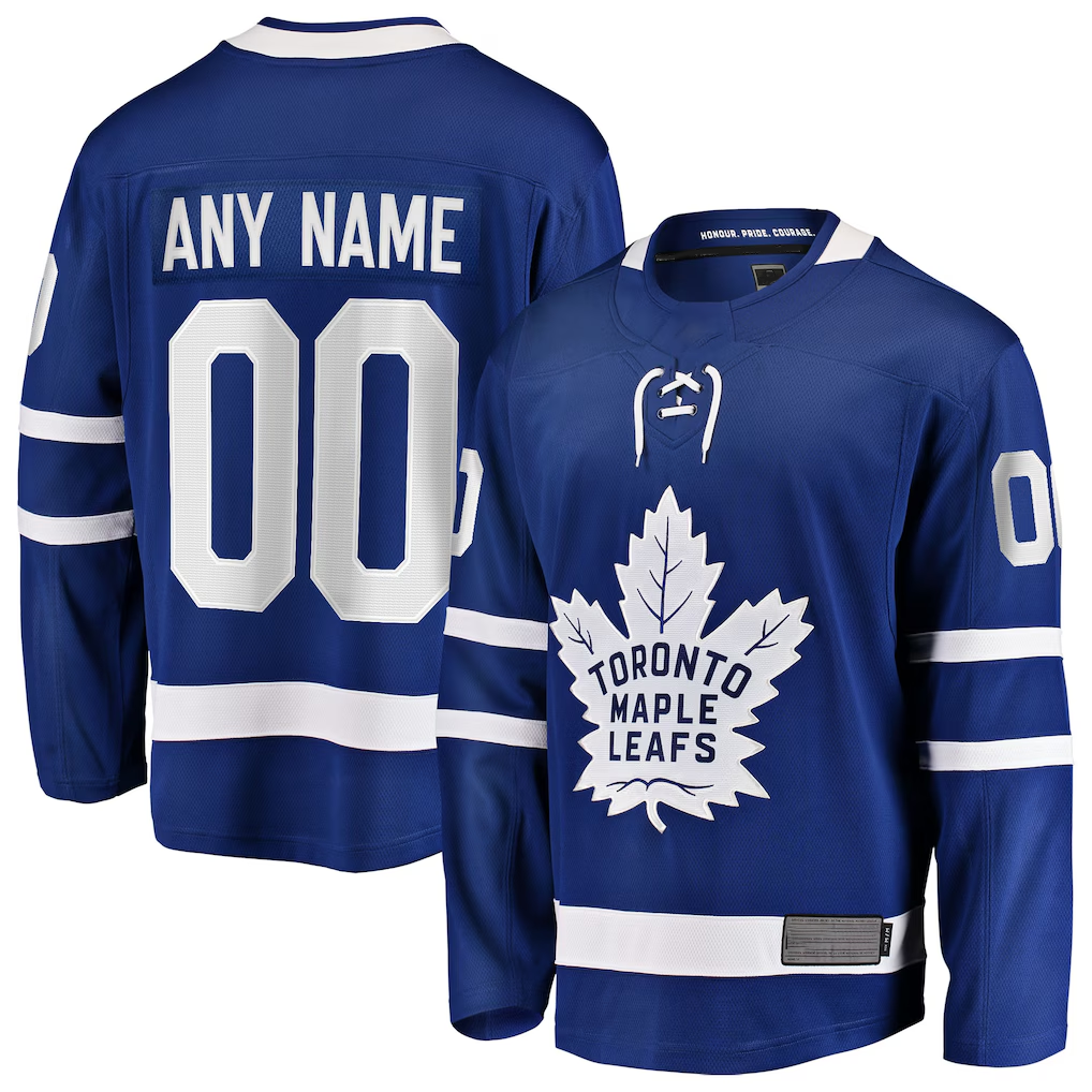 Trusc Custom T.Maple Leafs Blue Home Breakaway Jerseys