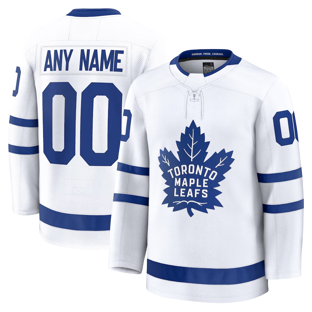 Trusc Custom T.Maple Leafs White Away Premium Jerseys
