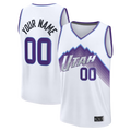 Trusc Custom U.Jazz Fanatics White Fast Break Replica Jerseys - Association Edition