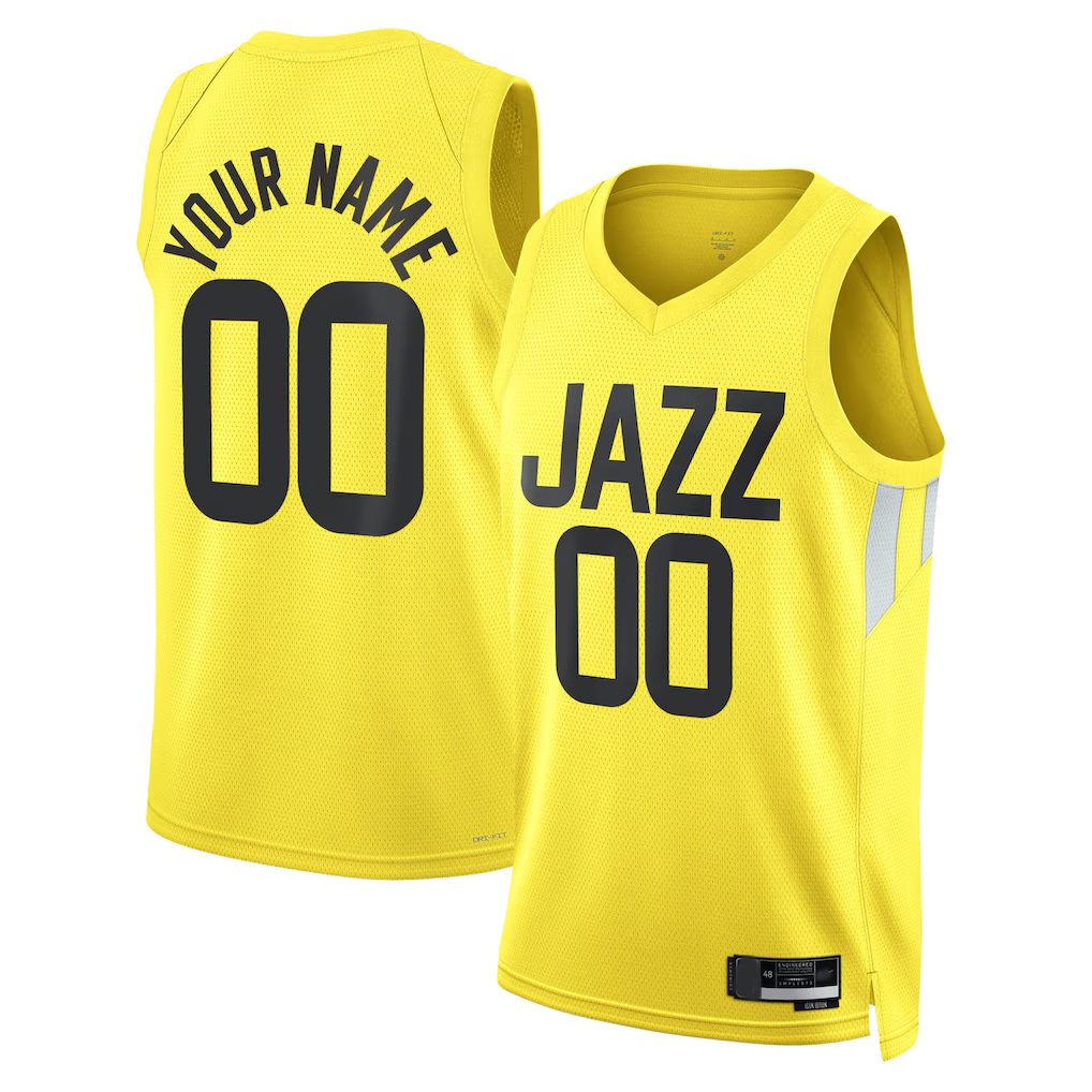 Trusc Custom U.Jazz Gold Swingman Jerseys - Icon Edition
