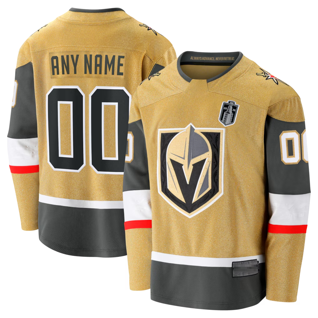 Trusc Custom V.Golden Knights Gold 2026 Stanley Cup Final Breakaway Jerseys