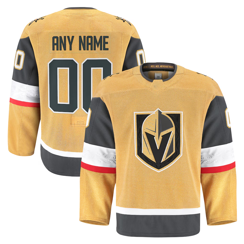 Trusc Custom V.Golden Knights Gold Home Authentic Pro Jerseys