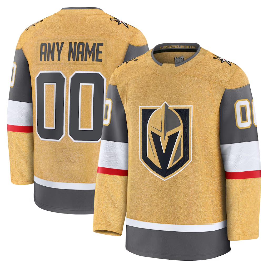 Trusc Custom V.Golden Knights Gold Home Premium Jerseys
