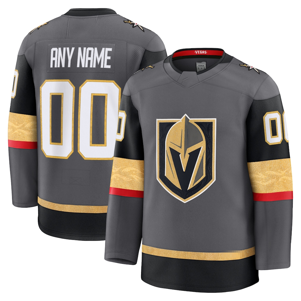 Trusc Custom V.Golden Knights Gray Alternate Premium Jerseys