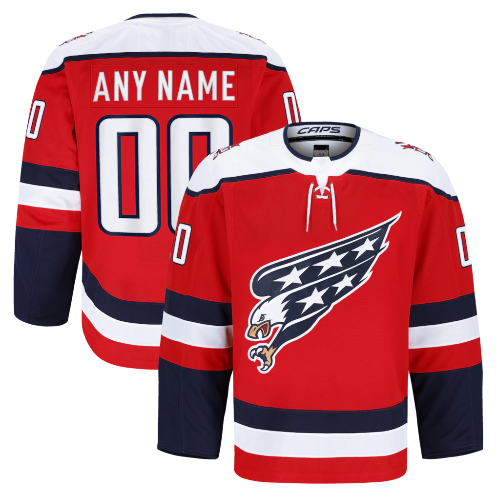 Trusc Custom W.Capitals Red Alternate Authentic Pro Jerseys