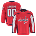 Trusc Custom W.Capitals Red Home Authentic Pro Jerseys