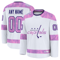Trusc Custom W.Capitals White 2024 Hockey Fights Cancer Practice Jerseys