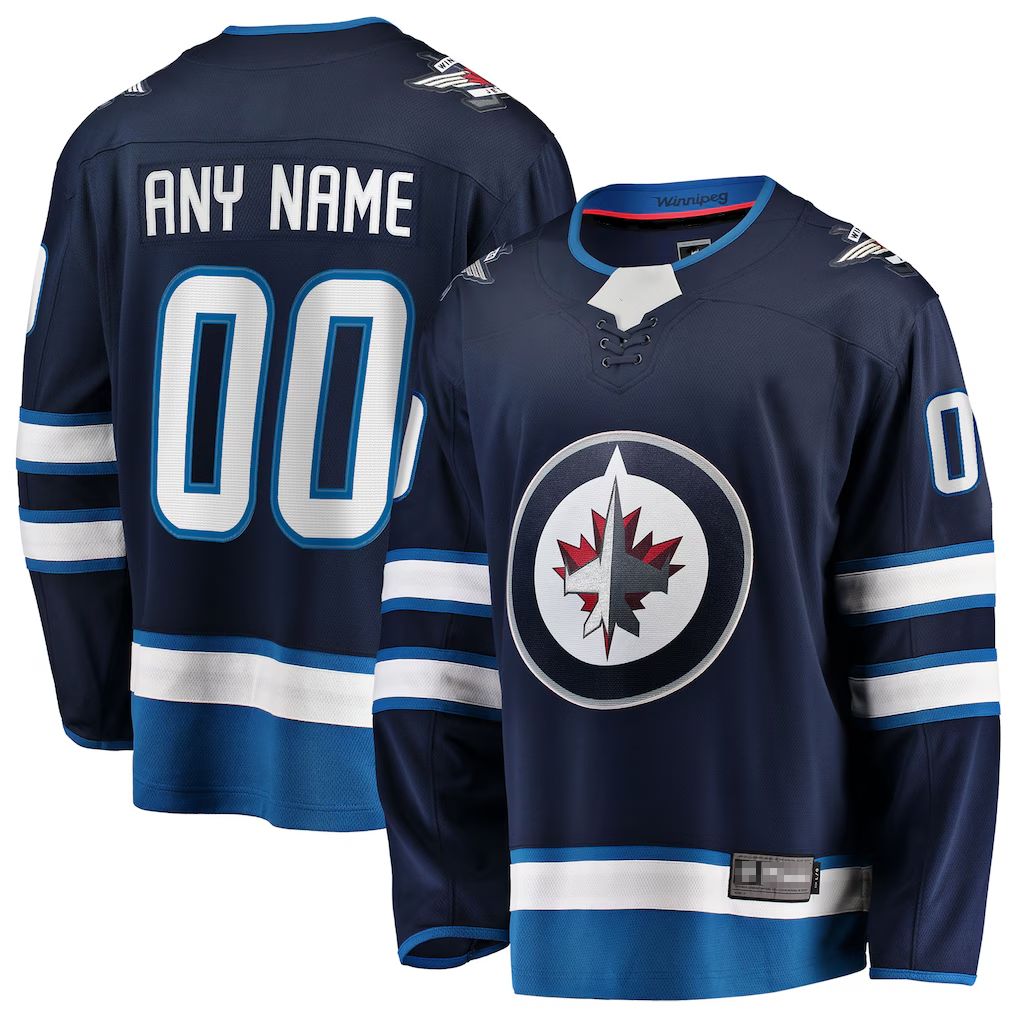Trusc Custom W.Jets Blue Home Breakaway Jerseys