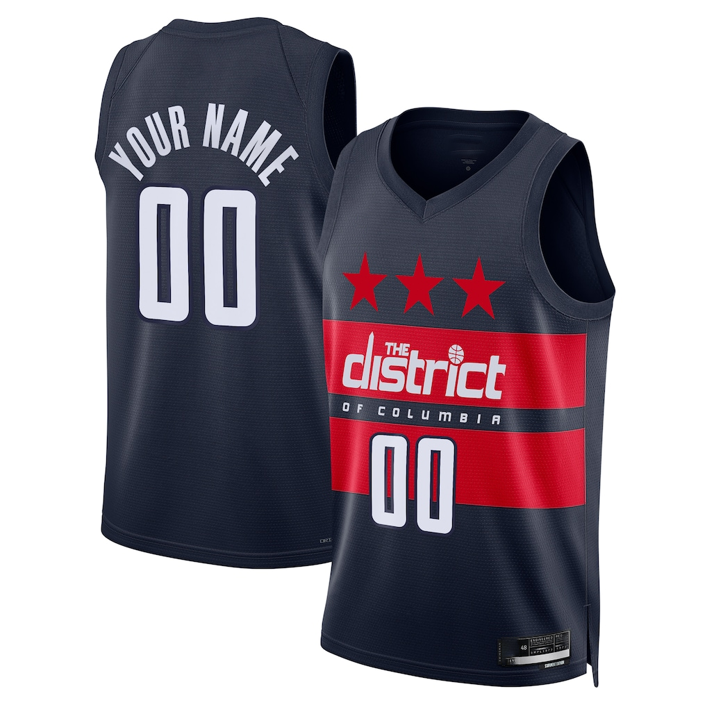 Trusc Custom W.Wizards Navy 2024-25 Swingman Jerseys - Statement Edition