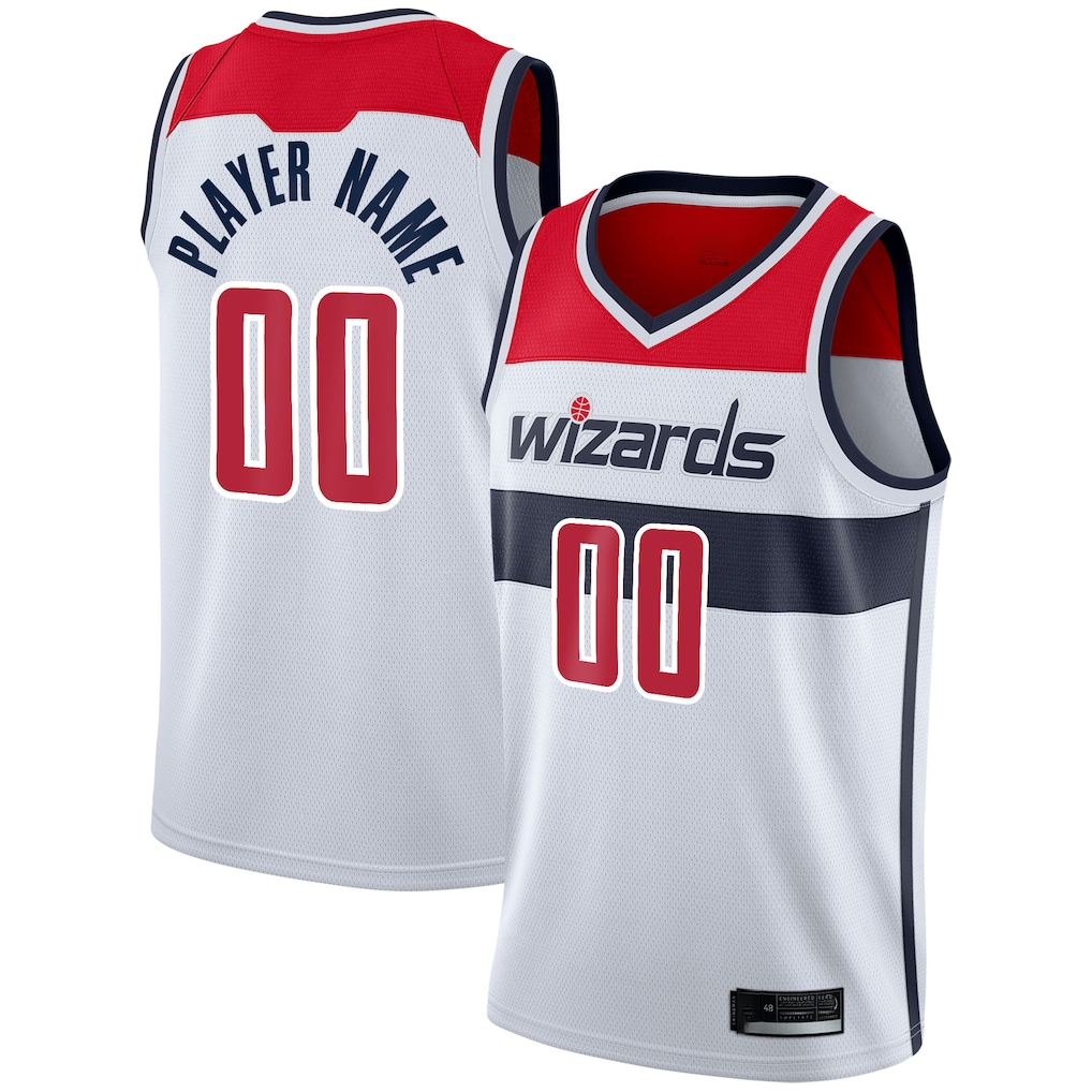 Trusc Custom W.Wizards White 2020-21 Swingman Jerseys - Association Edition