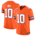 Trusc D.Broncos #10 Bo Nix Player Orange Vapor F.U.S.E. Limited Stitched Jerseys