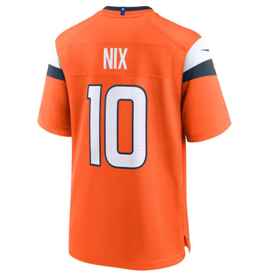Trusc D.Broncos #10 Bo Nix Orange 2024 Draft First Round Pick Player Game Jersey American Stitched Jersey