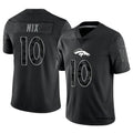 Trusc D.Broncos #10 Bo Nix Player Black RFLCTV Limited  Jerseys