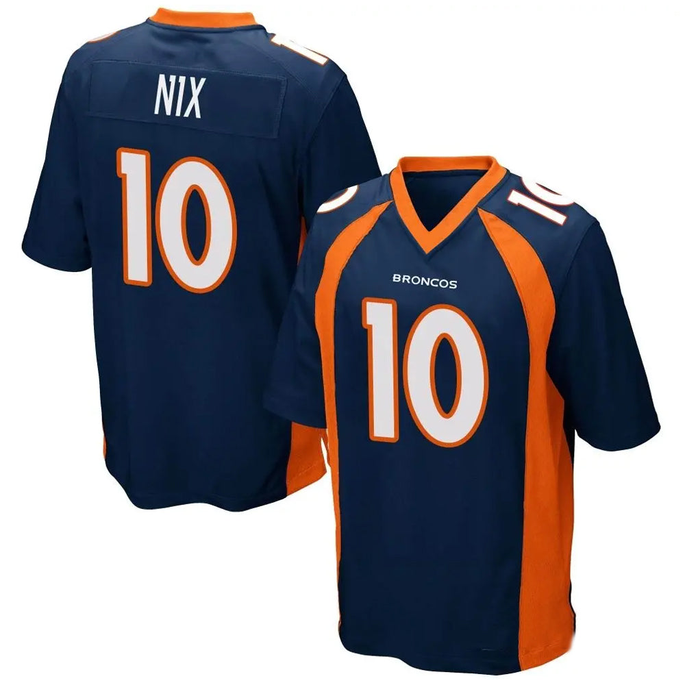 Trusc D.Broncos #10 Bo Nix Player Navy Game Stitched Jerseys