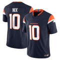 Trusc D.Broncos #10 Bo Nix Player Navy Vapor F.U.S.E. Limited Stitched Jerseys