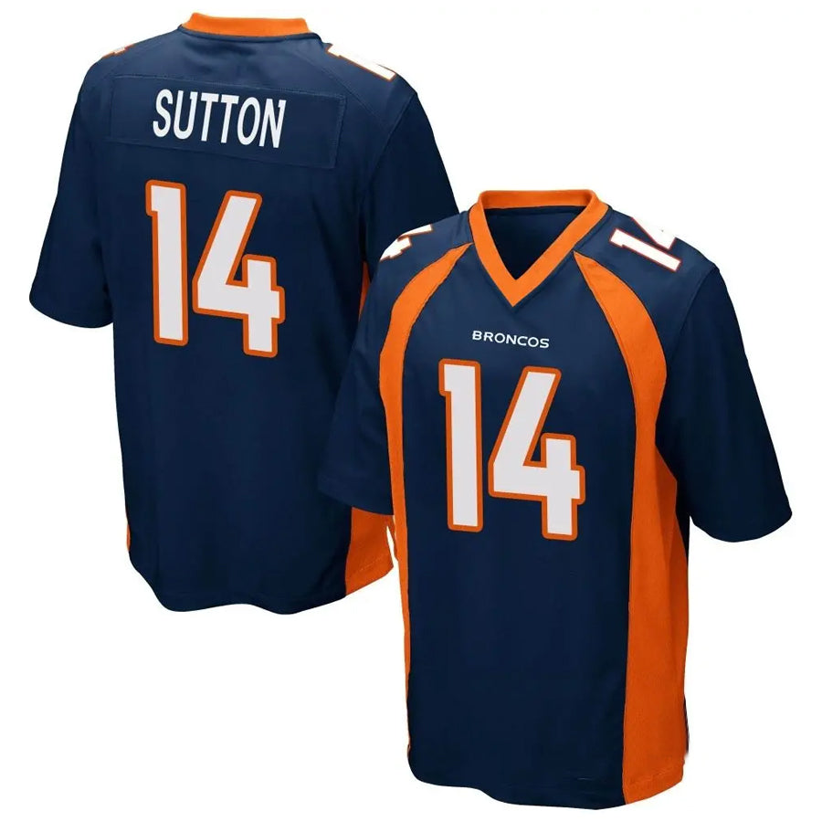 Trusc D.Broncos #14 Courtland Sutton Player Navy Game Stitched Jerseys