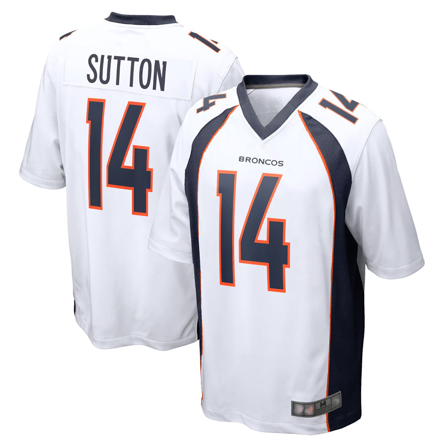 Trusc D.Broncos #14 Courtland Sutton Player White Game Stitched Jerseys