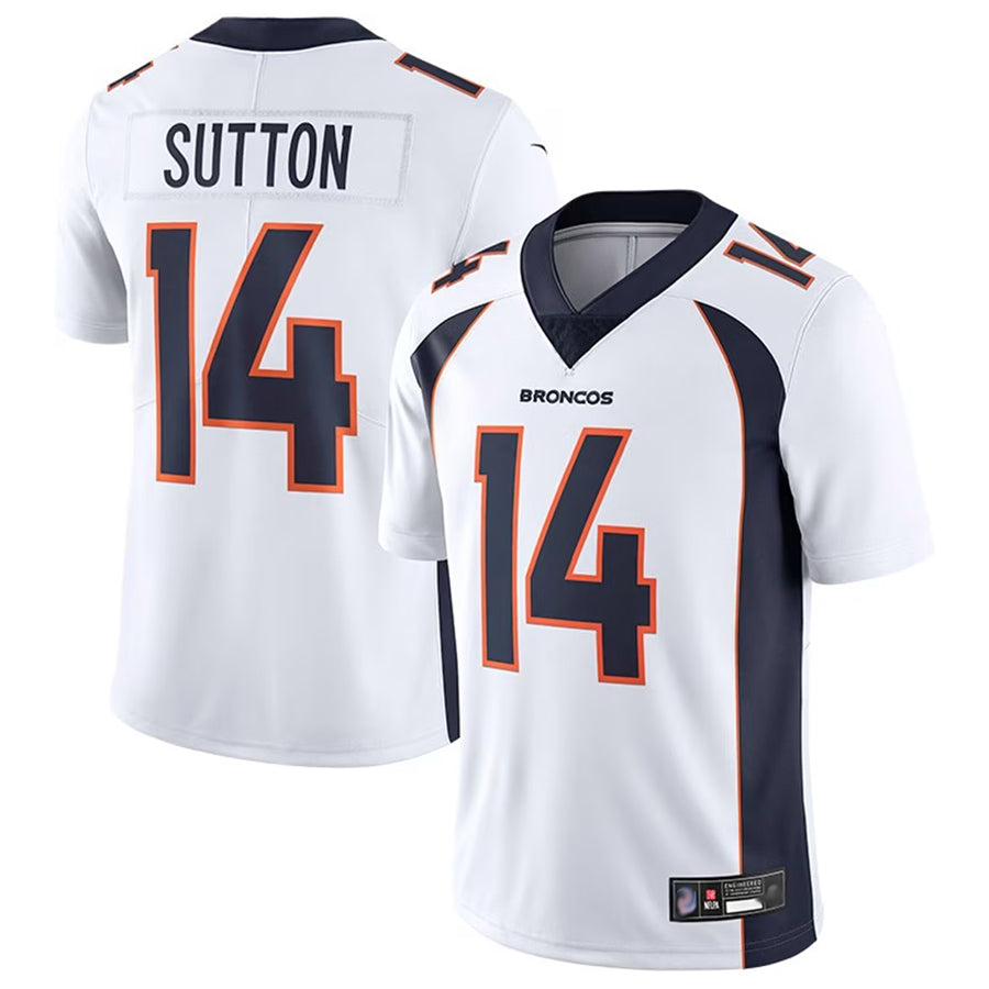 Trusc D.Broncos #14 Courtland Sutton Player White Replica Game Stitched Jerseys
