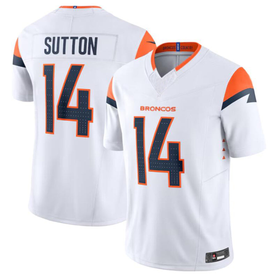Trusc D.Broncos #14 Courtland Sutton White Vapor F.U.S.E. Limited Jersey American Stitched Jerseys
