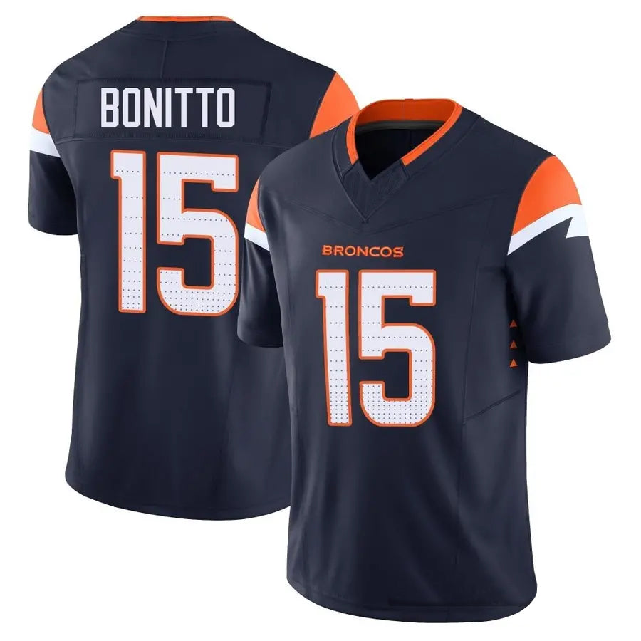 Trusc D.Broncos #15 Nik Bonitto Player Navy Vapor F.U.S.E. Limited Stitched Jerseys
