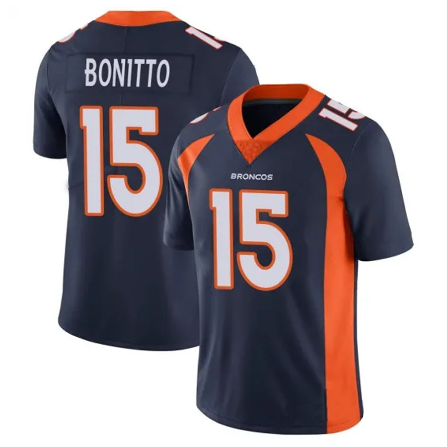Trusc D.Broncos #15 Nik Bonitto Player Navy Vapor Limited Stitched Jerseys