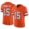 Trusc D.Broncos #15 Nik Bonitto Player Orange Vapor F.U.S.E. Limited Stitched Jerseys