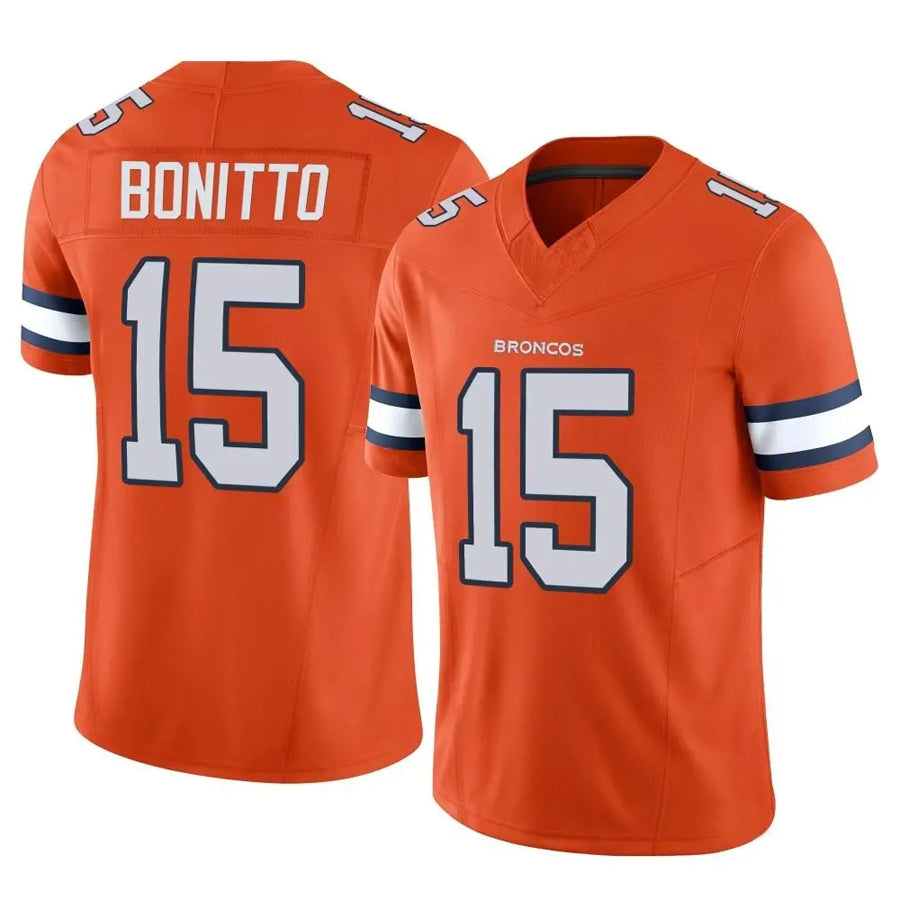 Trusc D.Broncos #15 Nik Bonitto Player Orange Vapor F.U.S.E. Limited Stitched Jerseys