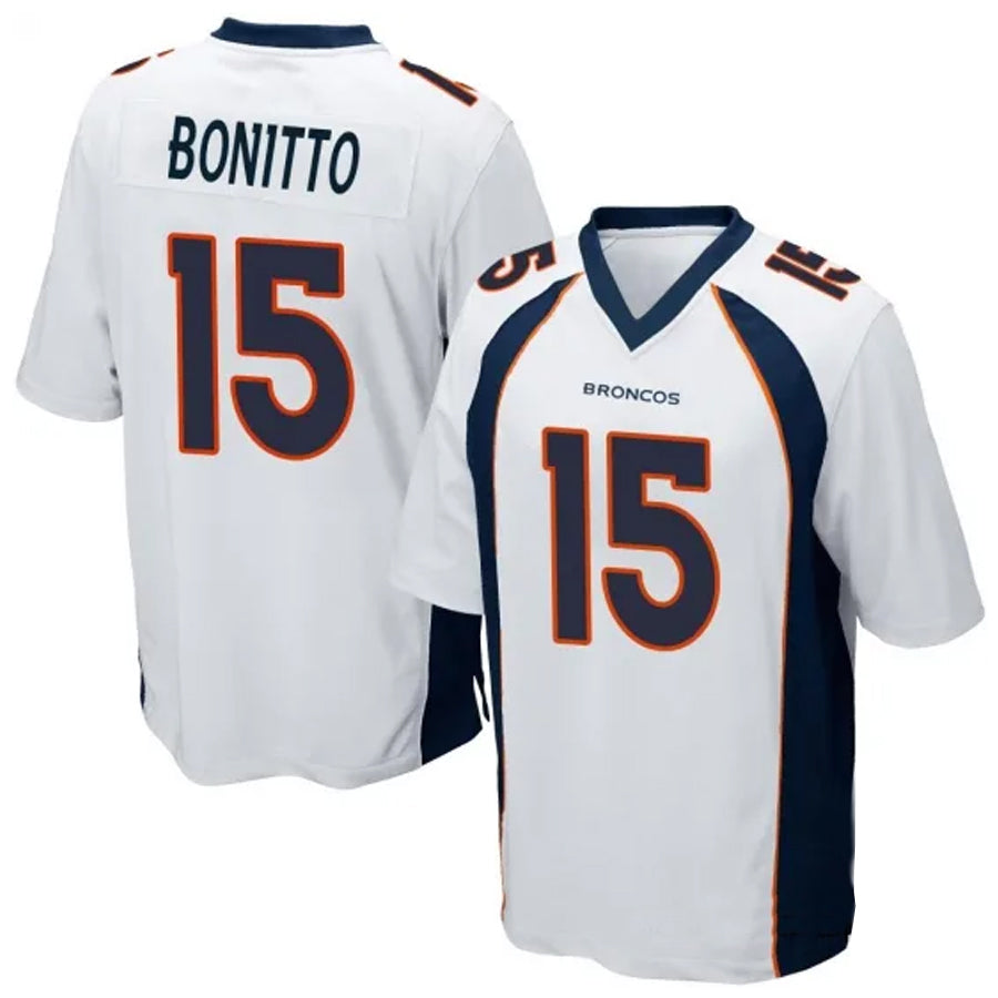 Trusc D.Broncos #15 Nik Bonitto Player White Game Stitched Jerseys