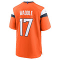 Trusc D.Broncos #17 Jaylen Waddle Orange Game Stitched Jerseys