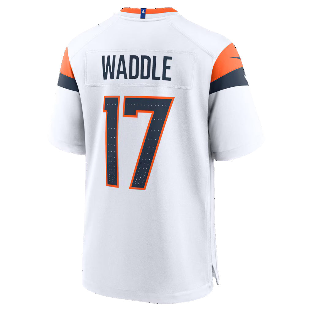 Trusc D.Broncos #17 Jaylen Waddle White Game Stitched Jerseys