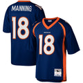 Trusc D.Broncos #18 Peyton Manning Player Mitchell & Ness Navy Legacy Replica Stitched  Jerseys