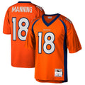 Trusc D.Broncos #18 Peyton Manning Player Mitchell & Ness Orange Legacy Replica Stitched Jerseys