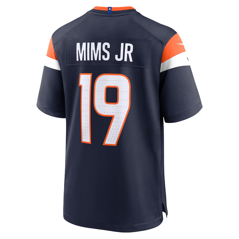 Trusc D.Broncos #19 Marvin Mims Jr Navy Alternate Game Stitched Jerseys
