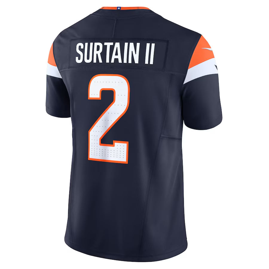 Trusc D.Broncos #2 Patrick Surtain II Player Navy Vapor F.U.S.E. Limited  Stitched Jerseys