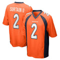 Trusc D.Broncos #2 Patrick Surtain II Player Orange Home Game Football Stitched Jerseys