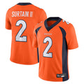 Trusc D.Broncos #2 Patrick Surtain II Player Orange Vapor Untouchable Limited Stitched Jerseys