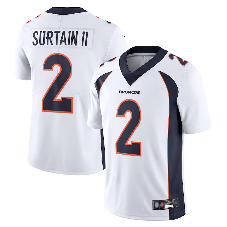 Trusc D.Broncos #2 Patrick Surtain II Player White Vapor Untouchable Limited Stitched Jerseys
