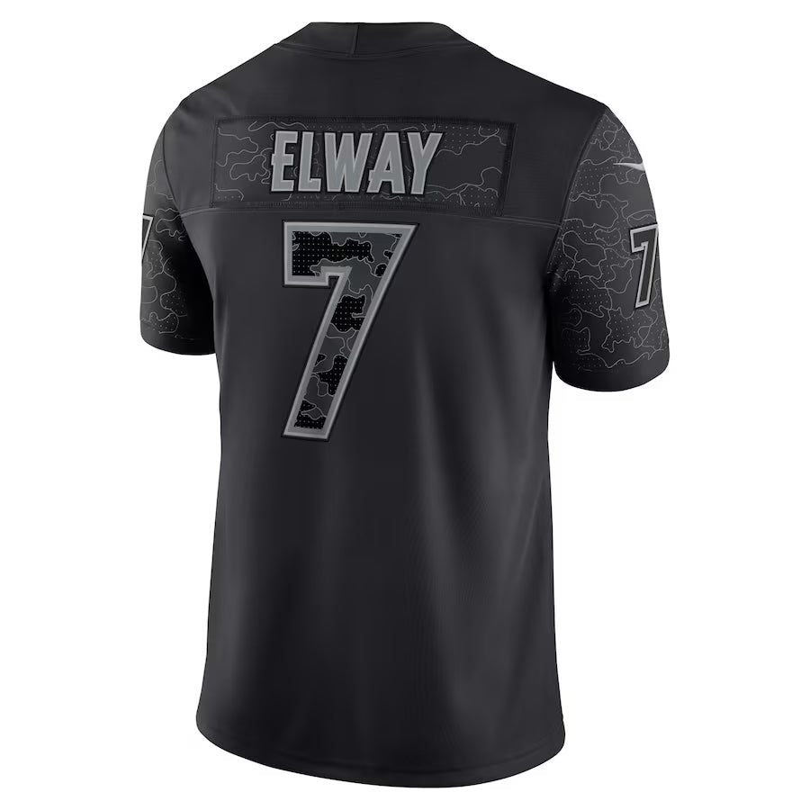 Trusc D.Broncos #7 John Elway Player Black RFLCTV Limited Stitched Jerseys