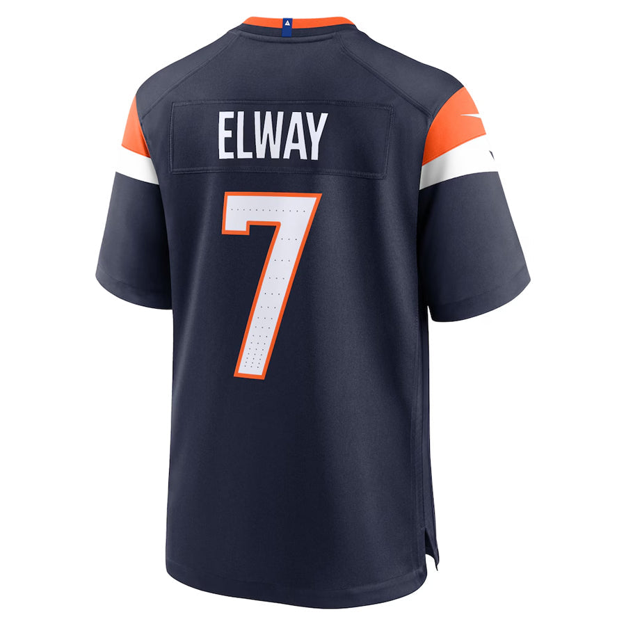 Trusc D.Broncos #7 John Elway Player Navy Home Game Stitched Jerseys