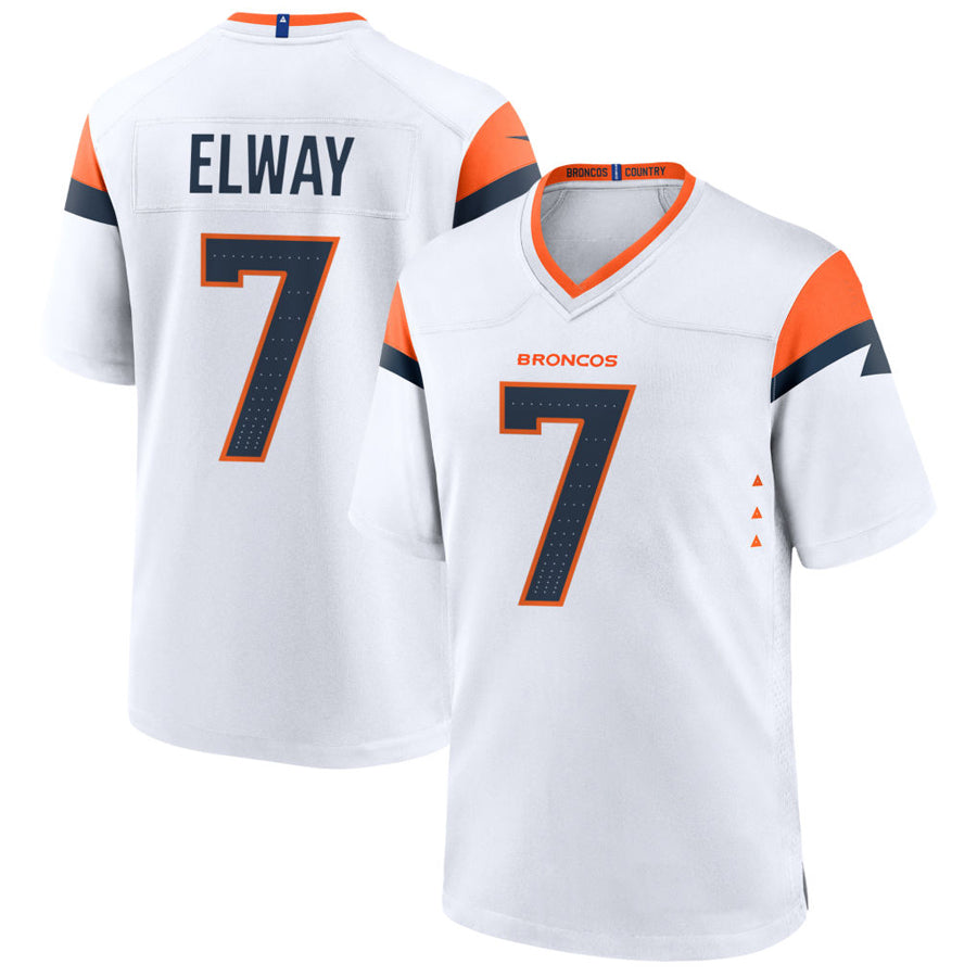 Trusc D.Broncos #7 John Elway Player White Home Game Stitched Jerseys