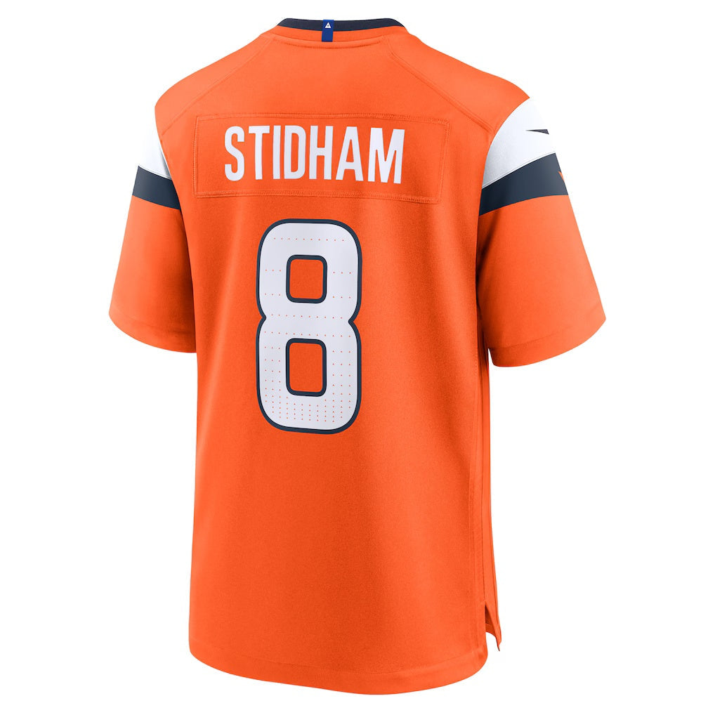 Trusc D.Broncos #8 Jarrett Stidham Orange Team Game Stitched Jerseys