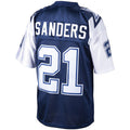 Trusc D.Cowboys #21 Deion Sanders Mitchell & Ness Navy Big & Tall 1995 Retired Player Replica Stitched Jerseys