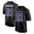 Trusc D.Cowboys #21 Deion Sanders Player Navy Carbon Black Fashion Stitched Jerseys