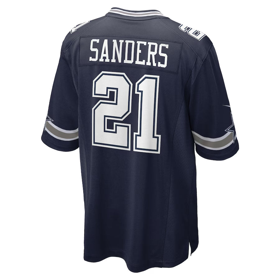 Trusc D.Cowboys #21 Deion Sanders Player Navy Home Game Stitched Jerseys