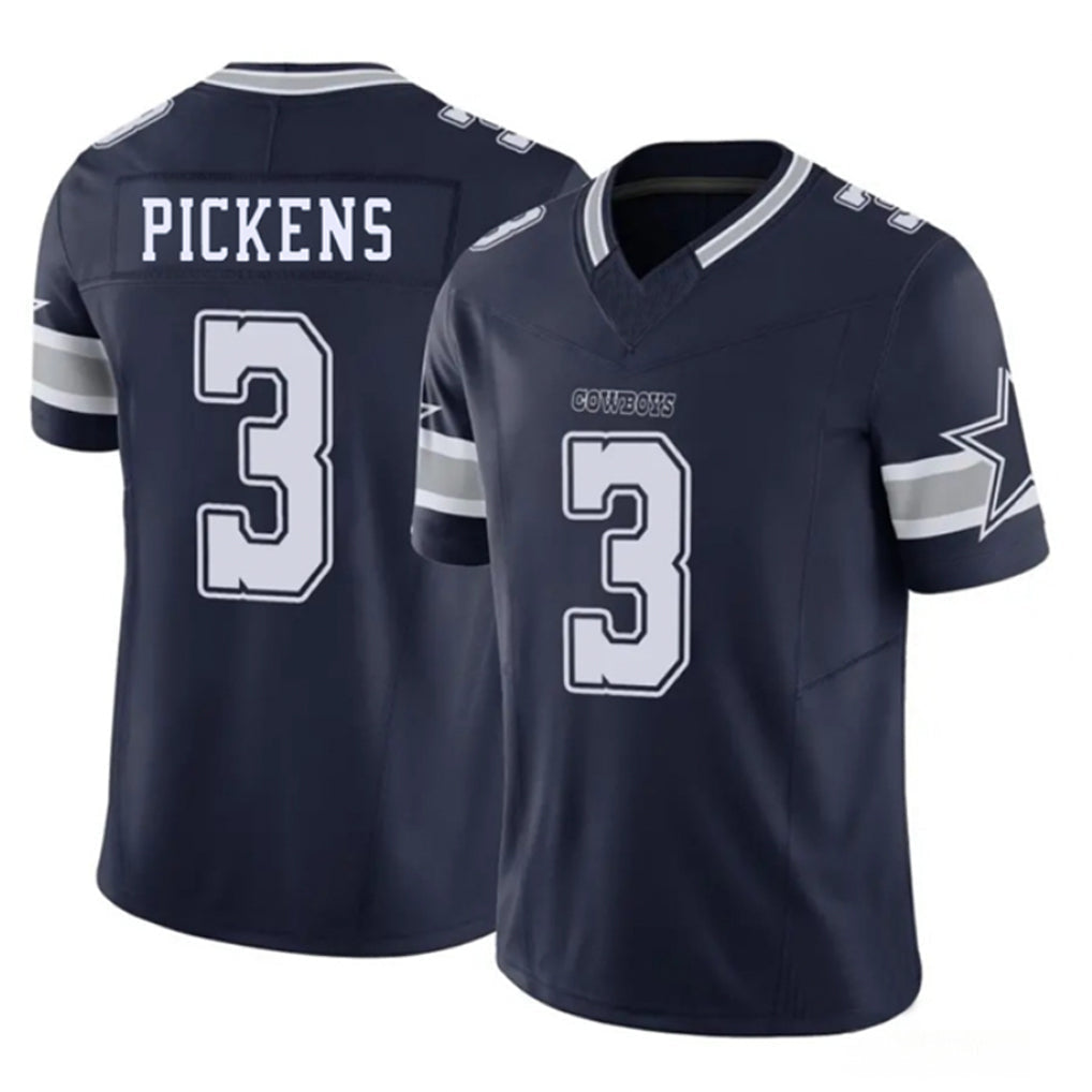 Trusc D.Cowboys #3 George Pickens Player Navy Vapor F.U.S.E. Limited Stitched Jerseys