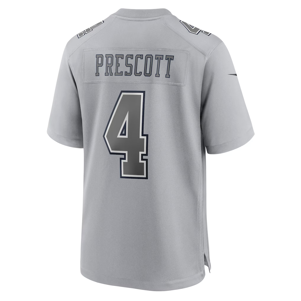 Trusc D.Cowboys #4 Dak Prescott Gray Atmosphere Fashion Game  Stitched Jerseys