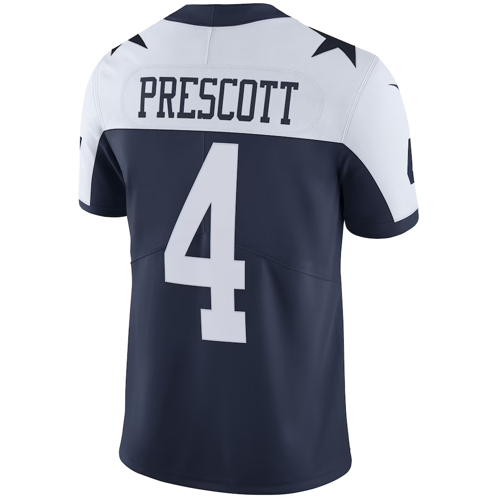 Trusc D.Cowboys #4 Dak Prescott Navy Alternate Vapor Limited Stitched Jerseys