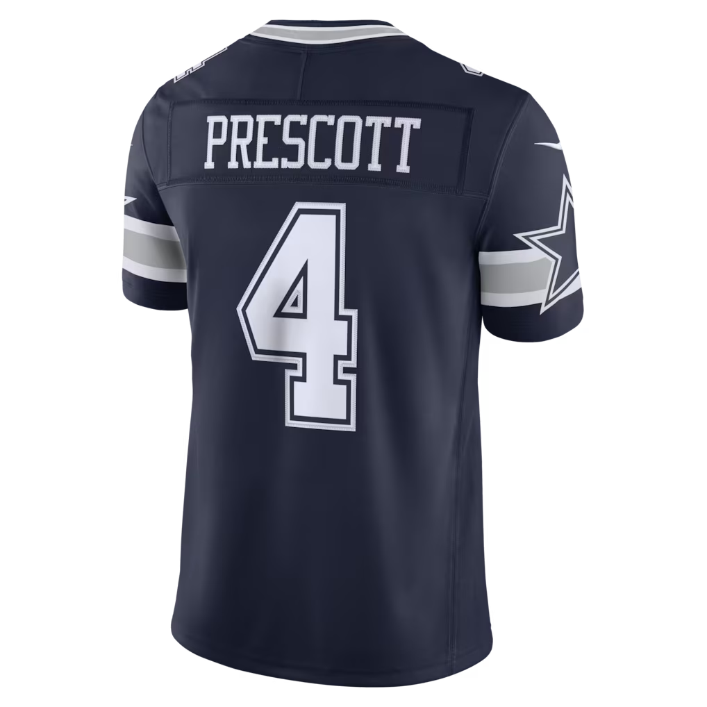 Trusc D.Cowboys #4 Dak Prescott Navy Team Vapor F.U.S.E. Stitched Limited Stitched Jerseys